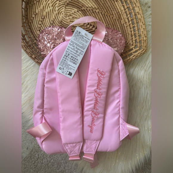 Disney Cruise Line Minnie Mouse Bibbidi Bobbidi Boutique Backpack Pink Sequins - Picture 3 of 5